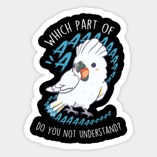 Umbrella Cockatoo Parrot Aaaa Sticker